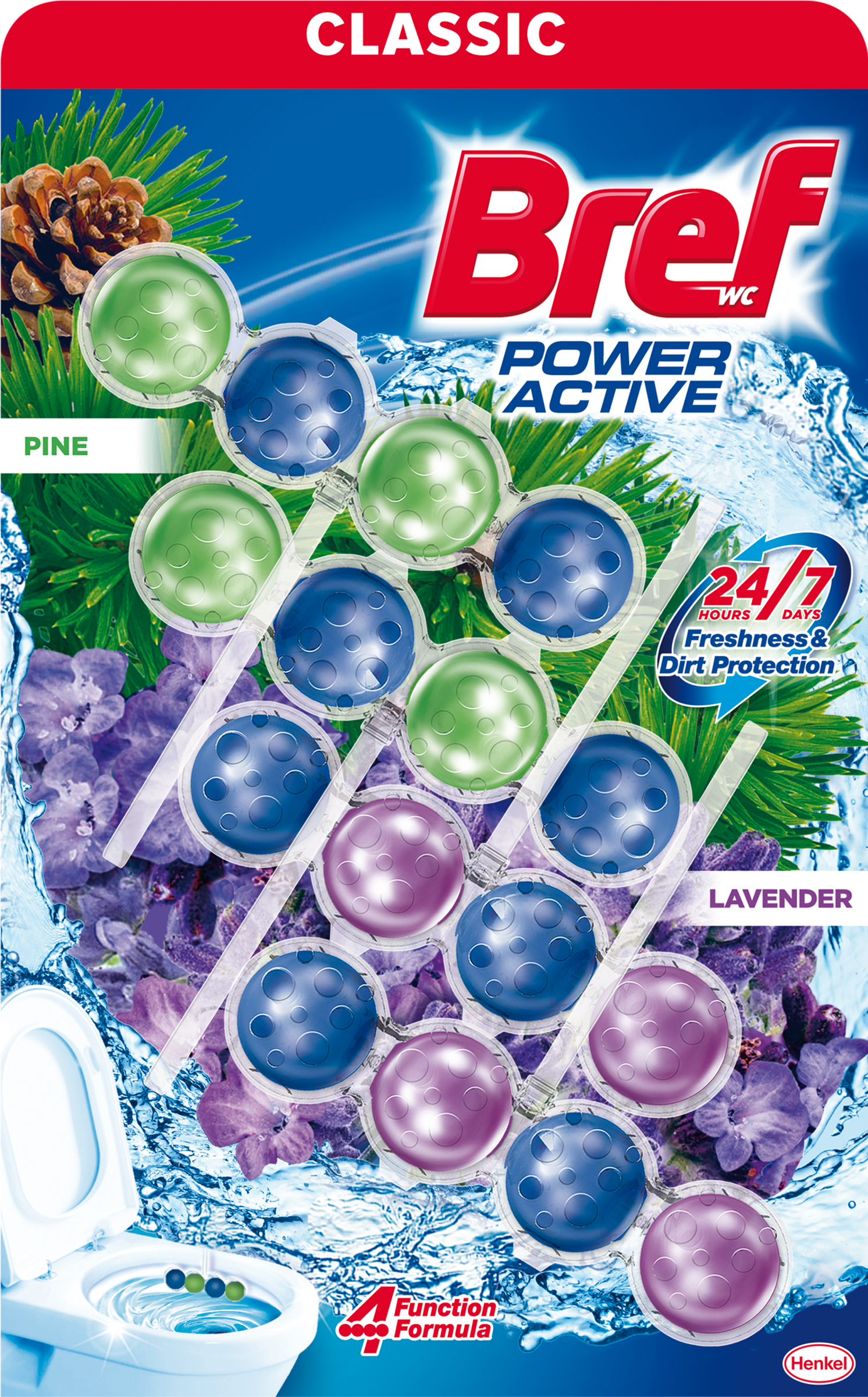 Bref Power Active Pine Lavender 4x50g