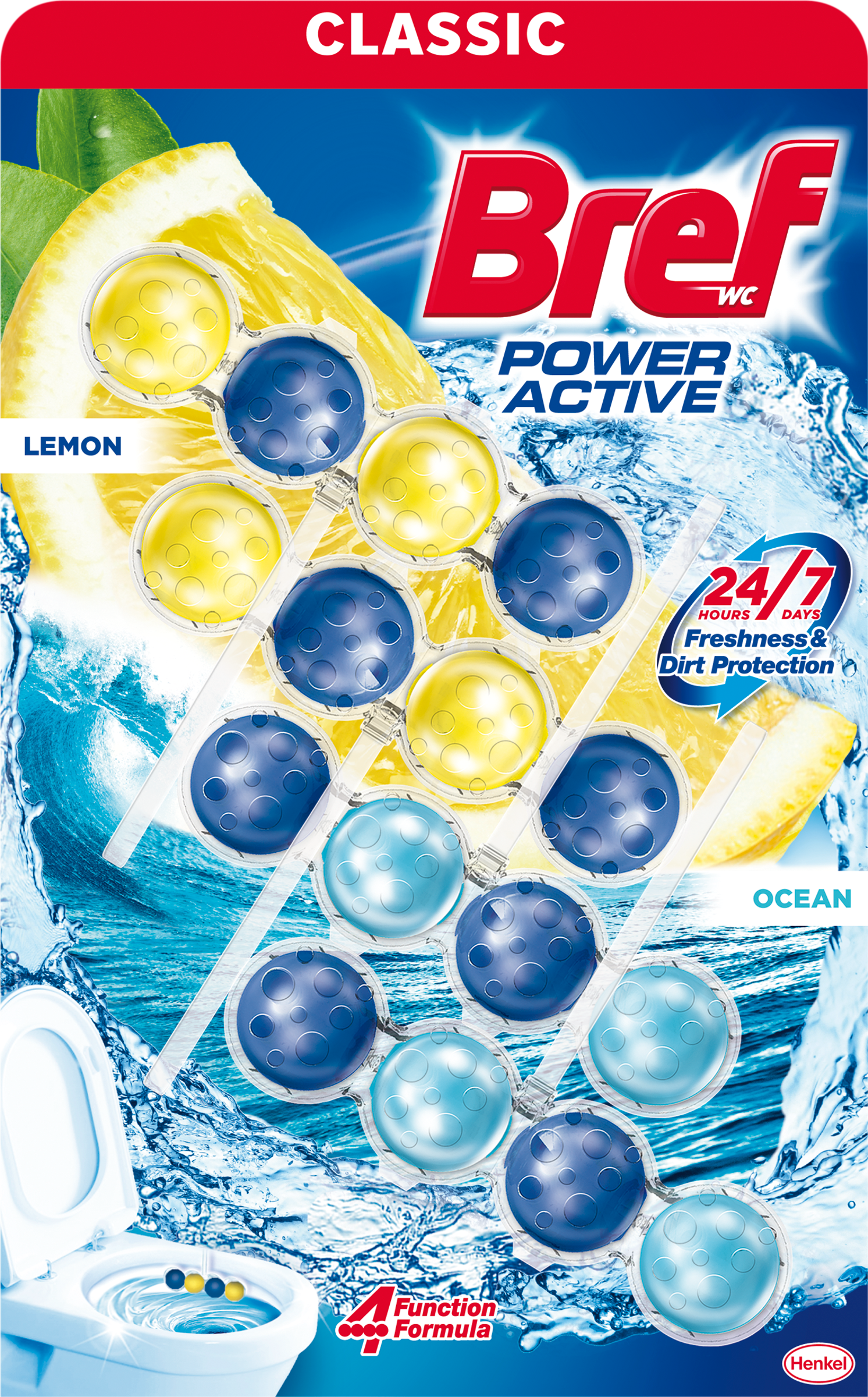 Bref Power Active Lemon Ocean  4x50g