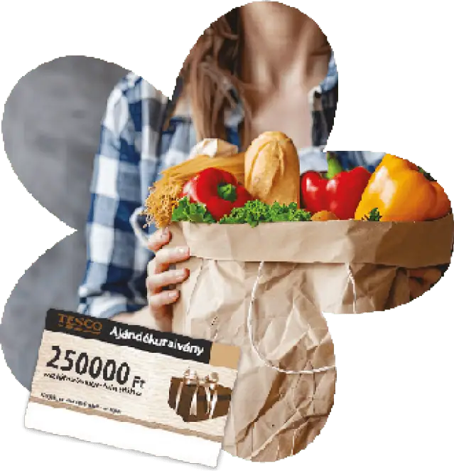 1 db 250.000 Ft értékű Tesco vásárlási utalvány